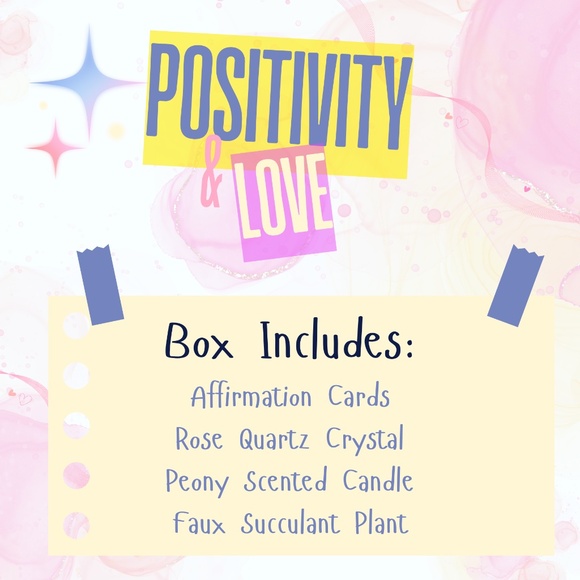 Daily Positivity and Love Affirmation cards and more- Self Care Gift Box - Picture 2 of 7